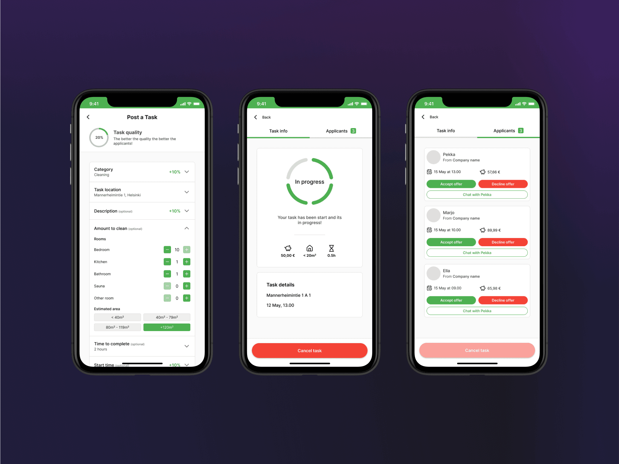 Taskify - Mobiili applikaation suunnittelu ja jatkokehitys