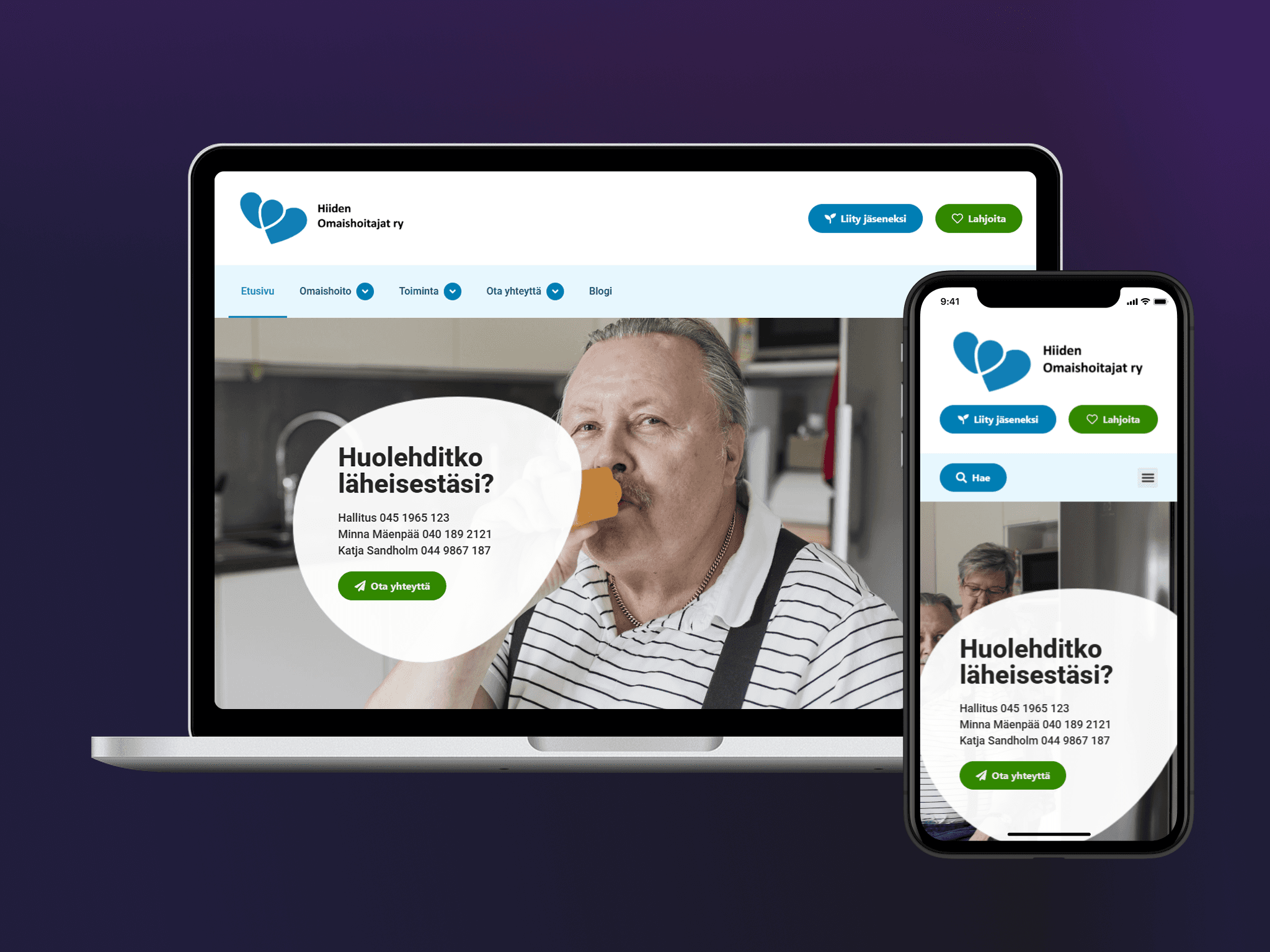 Hiiden Omaishoitajat – Kotisivujen uudistus WordPressillä